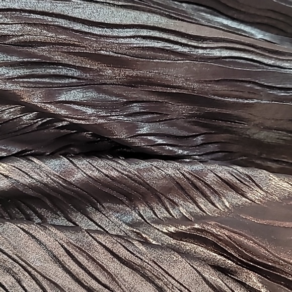 Shimmering Dark Silver Blouson Blouse - Picture 4 of 11